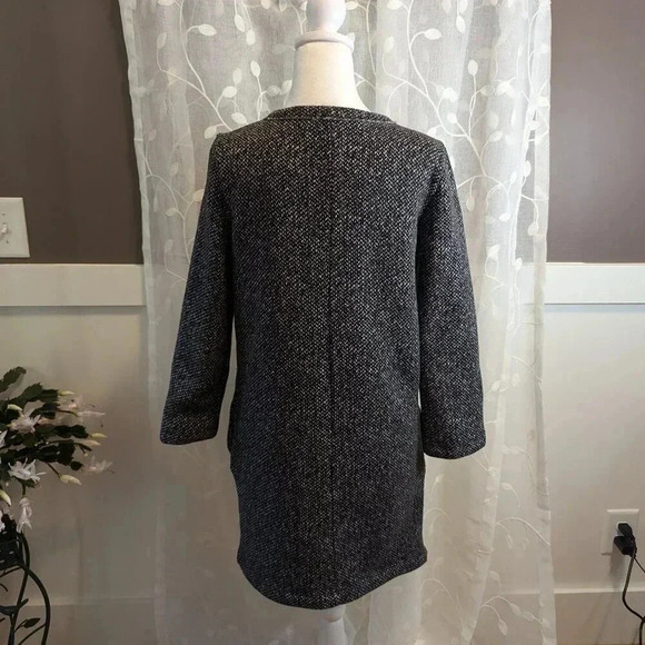 Gap Black/White Tweed Pattern Dress, Fleece feel inside, Size S - Picture 4 of 7